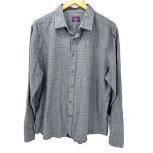 UNTUCKit Shirt Mens XL Button Down Long Sleeves Black Gray‎ Houndstooth C…